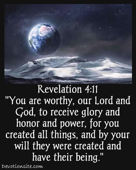 Daily Bible Verse:- Revelation 4:11